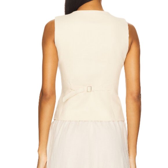 LIONESS Tranquility Sleeveless Vest Top Linen-look - Picture 2 of 5